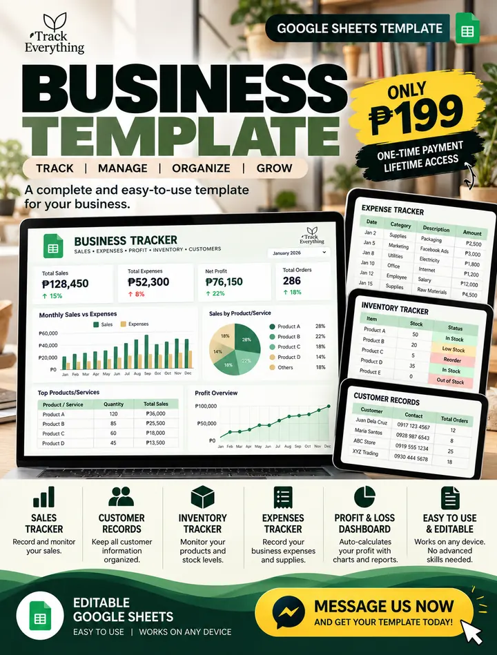 Business Template product preview