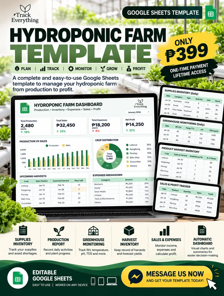 Hydroponic Farm Template product preview